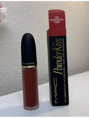 New M·A·C Powder Kiss Lip + Cheek Mousse -982 Marrakesh-mere
